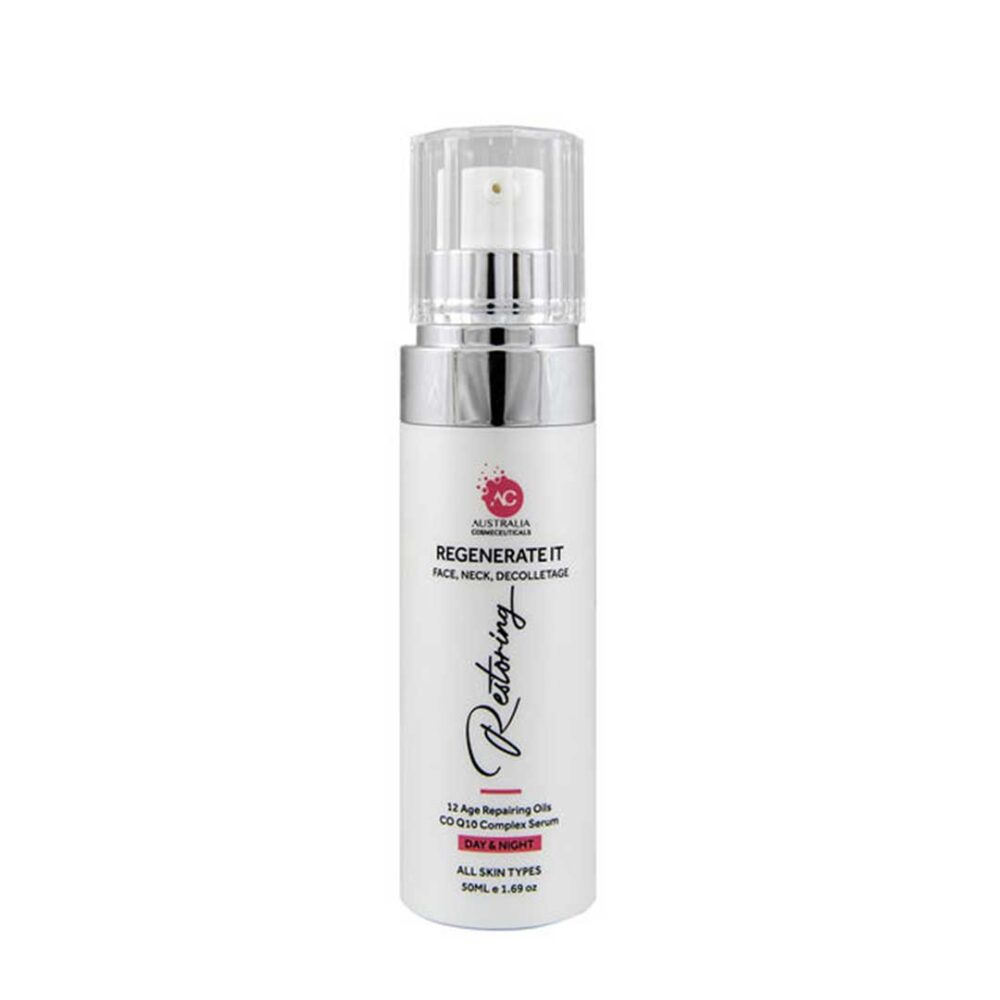 Regeneratift anti aging serum bottle on white